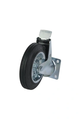 Колесо поворотное усиленное резина SRCB 80 200 мм с тормозом по ценам производителя в Москве с доставкой по всей России