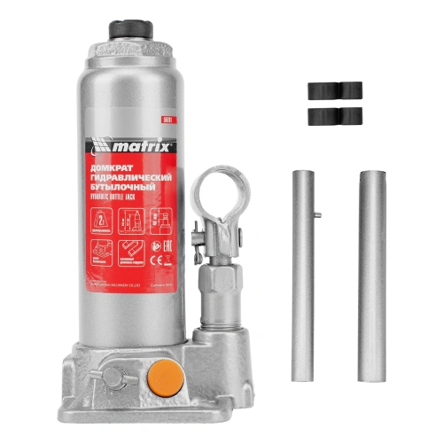 Домкрат гидравлический бутылочный, 2 т, h подъема 181-345 мм Matrix по ценам производителя в Москве с доставкой по всей России