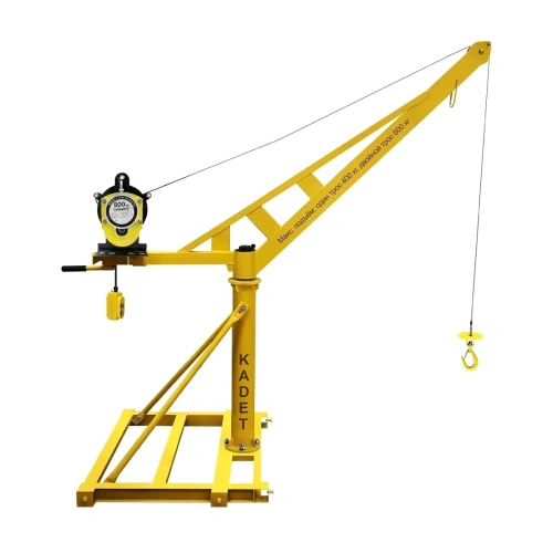 Мини кран KADET поворотный с лебёдкой KCD 500 кг 50м 220в по ценам производителя в Москве с доставкой по всей России