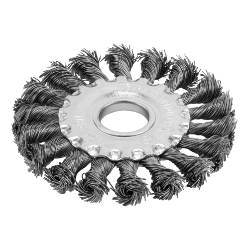 Щетка для УШМ, 100 мм, посадка 22.2 мм, плоская, крученая проволока 0.5 мм Сибртех по ценам производителя в Москве с доставкой по всей России