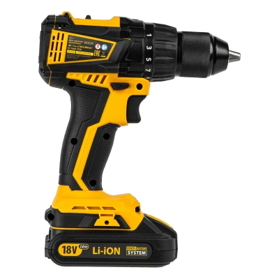 Дрель-шуруповерт аккумуляторная, бесщет. BLDL-IB-18-02, Li-Ion, 18 В, 2 акк. Denzel по ценам производителя в Москве с доставкой по всей России