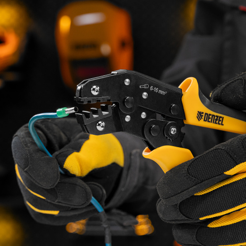 Клещи для обжима наконечников штыревых НШВ, НШВИ, НШВИ-2, 6-16 мм2 Denzel по ценам производителя в Москве с доставкой по всей России