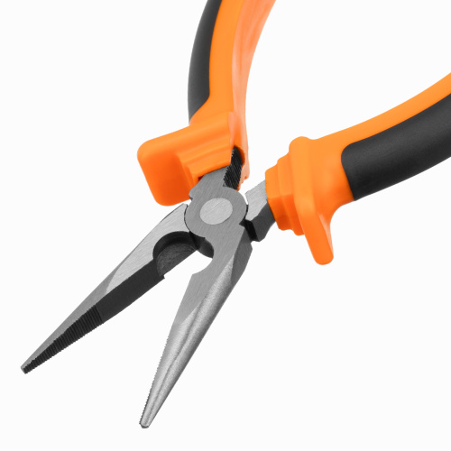 Длинногубцы прямые Comfort, 180 мм, шлифованные, двухкомпонентные рукоятки Sparta по ценам производителя в Москве с доставкой по всей России