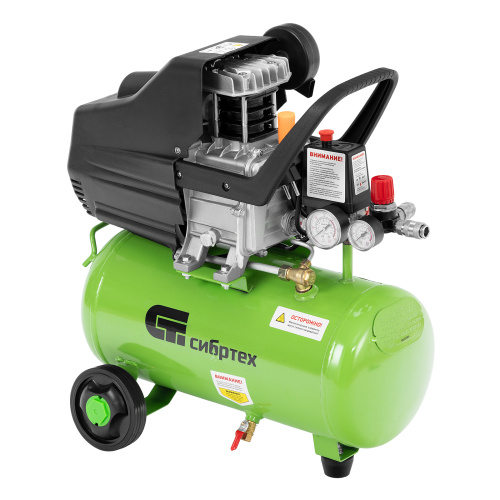 Компрессор воздушный КК-1100/22, 1, 1 кВт, 135 л/мин, 22 л, прямой привод, масляный Сибртех по ценам производителя в Москве с доставкой по всей России