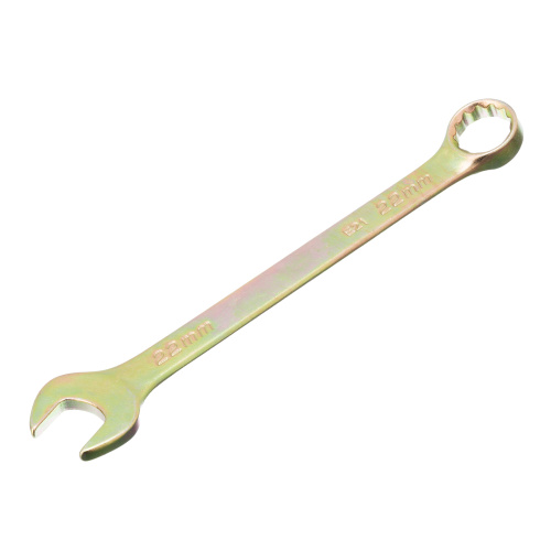 Ключ комбинированный, 22 мм, желтый цинк Сибртех по ценам производителя в Москве с доставкой по всей России