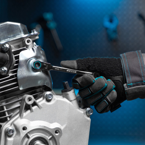 Набор ключей комбинированных с трещоткой, 8-19 мм, 7 шт, шарнирные, CrV Gross по ценам производителя в Москве с доставкой по всей России