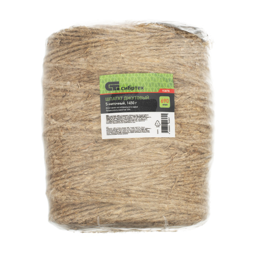 Шпагат джутовый, 2.5 мм, L 690 м, 5-ниточный, Сибртех по ценам производителя в Москве с доставкой по всей России
