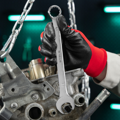 Ключ комбинированный, 19 мм, CrV, матовый хром Stels по ценам производителя в Москве с доставкой по всей России