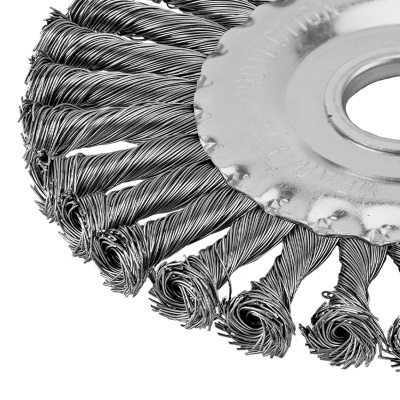 Щетка для УШМ 125 мм, посадка 22.2 мм, плоская, крученая металлическая проволока Сибртех купить в Москве с доставкой по всей России | ProtosMarket.ru