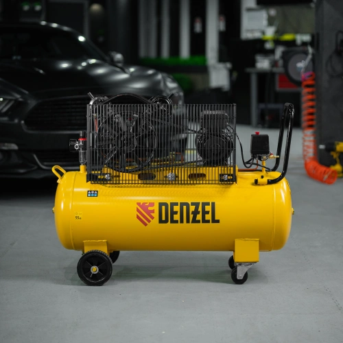 Компрессор воздушный BCV2300/100, ременный привод, 2.3 кВт, 100 литров, 440 л/мин Denzel по ценам производителя в Москве с доставкой по всей России