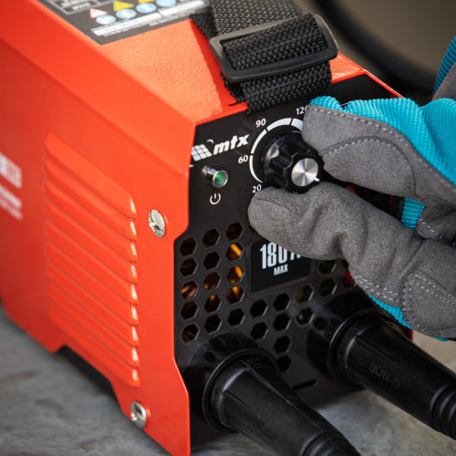 Инверторный аппарат дуговой сварки MMA-180S, 180 А, ПВ60%, диаметр электрода 1,6-4 мм MTX по ценам производителя в Москве с доставкой по всей России