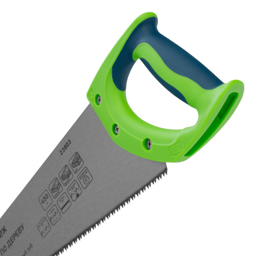 Ножовка по дереву "Зубец", 450 мм, 7-8 TPI, каленый зуб 2D, двухкомпонентная рукоятка Сибртех по ценам производителя в Москве с доставкой по всей России