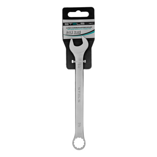 Ключ комбинированный, 14 мм, CrV, матовый хром Stels по ценам производителя в Москве с доставкой по всей России