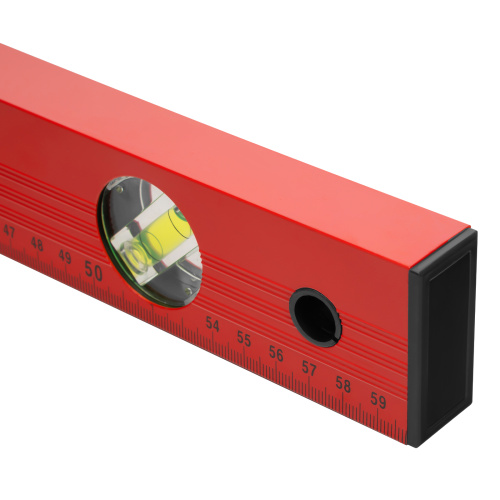 Уровень алюминиевый, 600 мм, 3 глазка, красный, линейка Matrix по ценам производителя в Москве с доставкой по всей России