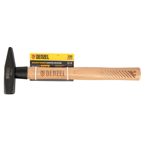 Молоток слесарный, 300 г, кованый квадратный боек, буковая рукоятка Denzel по ценам производителя в Москве с доставкой по всей России