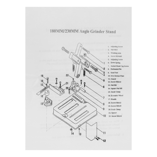Станок для крепления УШМ COS-230 Sparta по ценам производителя в Москве с доставкой по всей России