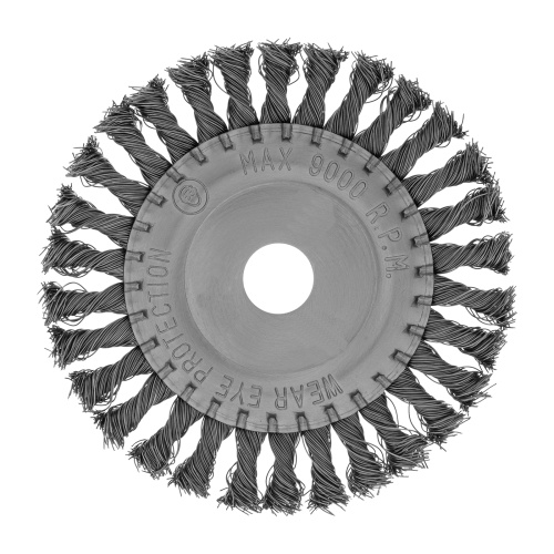 Щетка для УШМ 150 мм, посадка 22.2 мм, плоская, крученая металлическая проволока Сибртех по ценам производителя в Москве с доставкой по всей России