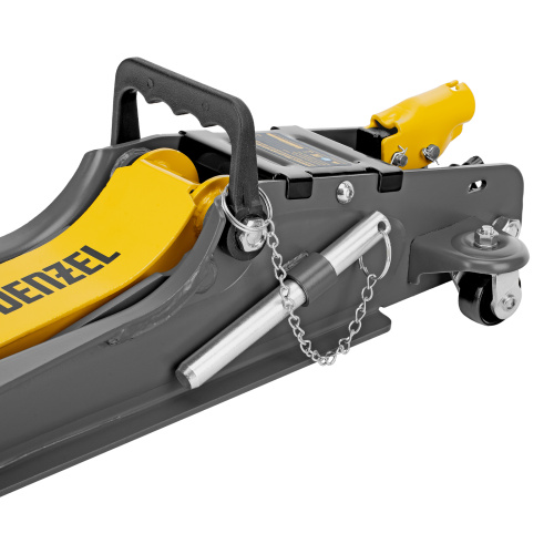 Домкрат гидравлический подкатной с фиксатором, 2,5 т,  85-385 мм, в пласт. кейсе Denzel по ценам производителя в Москве с доставкой по всей России