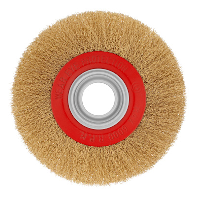 Щетка для точила, 175 мм, посадка 32 мм, плоская, латунированная витая проволока Matrix по ценам производителя в Москве с доставкой по всей России