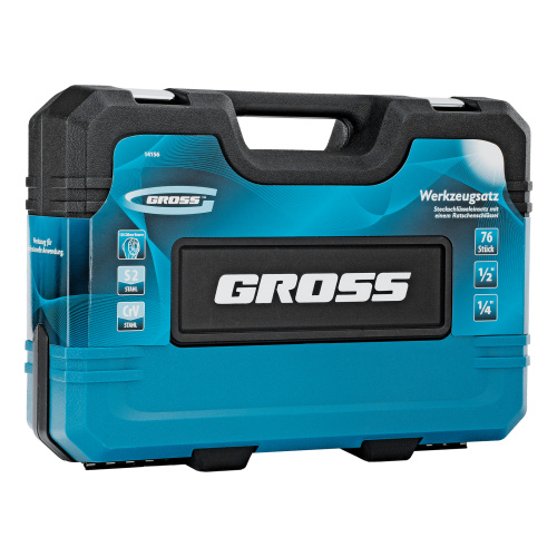 Набор инструментов, 1/4", 1/2", CrV, 120 зубьев, 76 предметов Gross по ценам производителя в Москве с доставкой по всей России