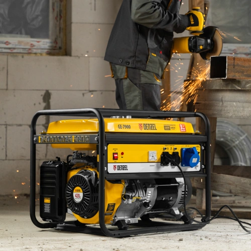Генератор бензиновый GE 7900, 6.5 кВт, 220 В/50 Гц, 25 л, ручной пуск Denzel по ценам производителя в Москве с доставкой по всей России