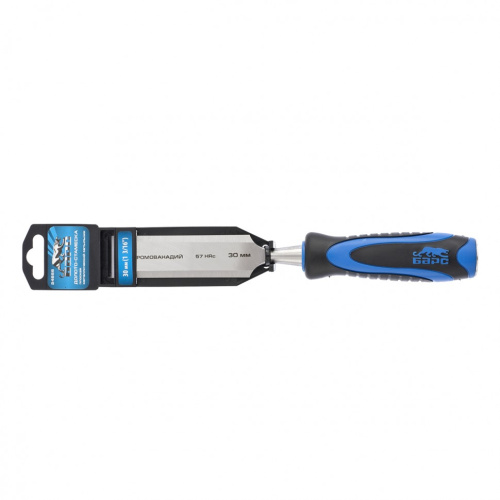 Долото-стамеска, плоская, 30 мм, двухкомпонентная рукоятка, металлический затыльник Барс по ценам производителя в Москве с доставкой по всей России