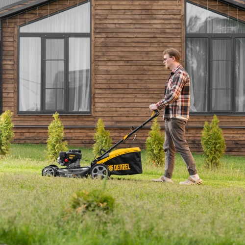 Газонокосилка бензиновая GLR-510SP-ZS, 171 см3, ширина 51 см, привод, травосборник 65 л Denzel по ценам производителя в Москве с доставкой по всей России