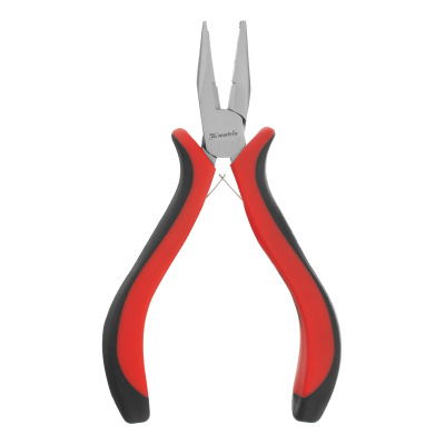 Длинногубцы прямые Mini, 130 мм, никелированные, авторазжим, двухкомпонентные рукоятки Matrix по ценам производителя в Москве с доставкой по всей России