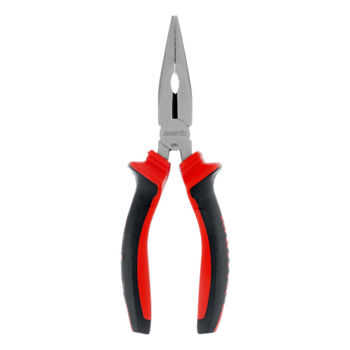 Длинногубцы прямые, 160 мм, хром-ванадий, двухкомпонентные рукоятки Matrix по ценам производителя в Москве с доставкой по всей России