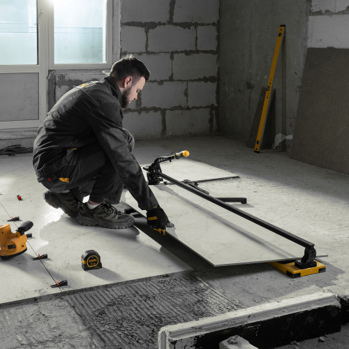 Плиткорез рельсовый 1200х16мм, каретка на подш., стальная станина, усил. рукоятка-пенал Denzel по ценам производителя в Москве с доставкой по всей России