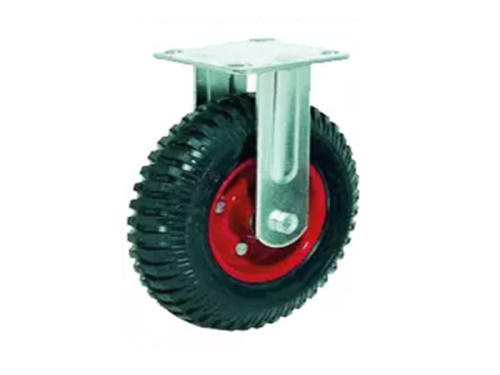 Колесо литое резиновое 160 мм PF160 с протектором и кронштейном по ценам производителя в Москве с доставкой по всей России