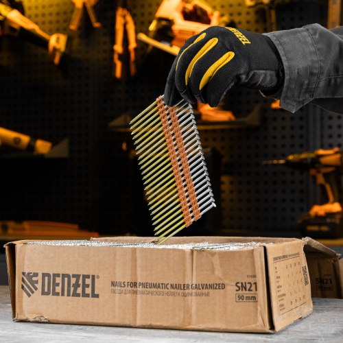 Гвозди для пнев. нейлера (оцинк.) длина - 90 мм, диам. - 3,05 мм, 2000 шт. Denzel по ценам производителя в Москве с доставкой по всей России
