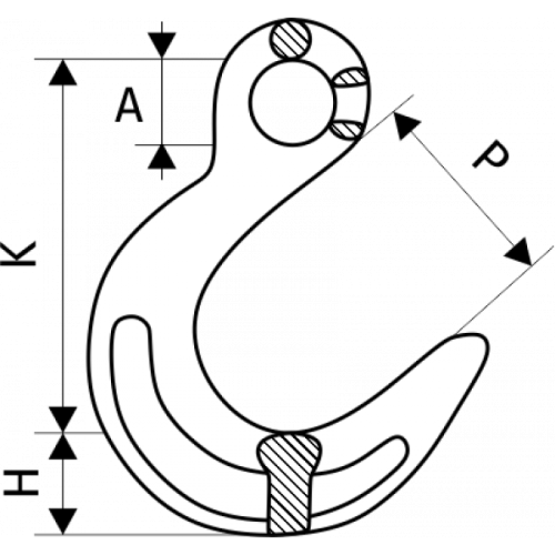 Крюк с широким зевом 1,5 т, размер 9/32 - 1/4 по ценам производителя в Москве с доставкой по всей России