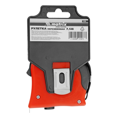 Рулетка Double fixation,7,5 м х 25 мм,обрезиненный корпус,двойная плавная фиксация Matrix по ценам производителя в Москве с доставкой по всей России