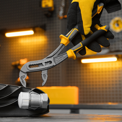 Клещи переставные, трехкомпонентные рукоятки 240 мм Denzel по ценам производителя в Москве с доставкой по всей России