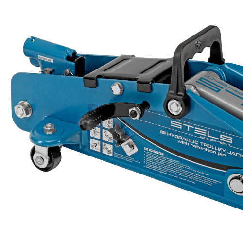 Домкрат гидравлический подкатной с фиксатором, 2.5 т, Safety Pin, 140-385 мм, в кейсе Stels по ценам производителя в Москве с доставкой по всей России