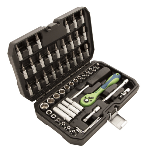 Набор инструментов 56 предметов, CrV, 1/4" Сибртех по ценам производителя в Москве с доставкой по всей России