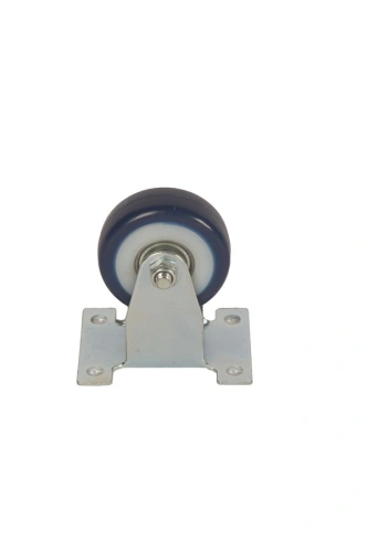 Колесо аппаратное неповоротное FCv 25 50 мм (синяя резина) по ценам производителя в Москве с доставкой по всей России