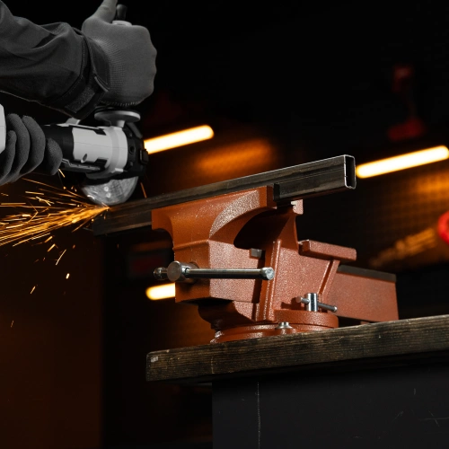 Тиски слесарные, 200 мм, поворотные, с наковальней Sparta по ценам производителя в Москве с доставкой по всей России