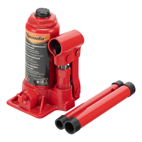 Домкрат гидравлический бутылочный, 2 т, h подъема 148-278 мм Sparta по ценам производителя в Москве с доставкой по всей России