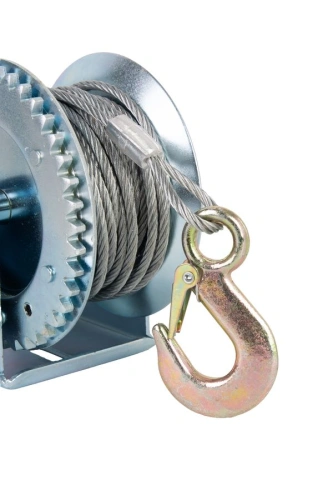 Лебедка ручная барабанная с тросом  400кг  10м оцинкованная TOR FD по ценам производителя в Москве с доставкой по всей России