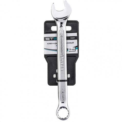 Ключ комбинированный, 14 мм, CrV, антислип Stels по ценам производителя в Москве с доставкой по всей России