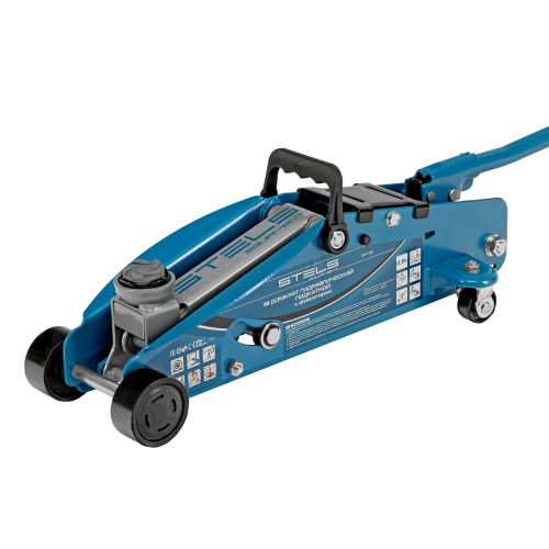 Домкрат гидравлический подкатной с фиксатором, 2.5 т, Safety Pin, 140-385 мм, в кейсе Stels по ценам производителя в Москве с доставкой по всей России