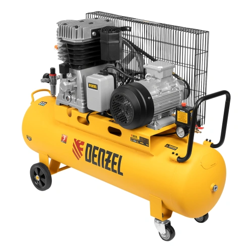 Компрессор воздушный, ременный привод BCI4000-T/100, 4.0 кВт, 100 литров, 690 л/мин Denzel по ценам производителя в Москве с доставкой по всей России