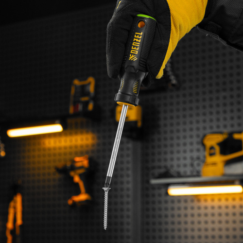 Отвертка, PZ2x100 мм, S2, 3к рукоятка Denzel по ценам производителя в Москве с доставкой по всей России