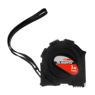 Рулетка Black,3 м х 16 мм,обрезиненный корпус Matrix по ценам производителя в Москве с доставкой по всей России