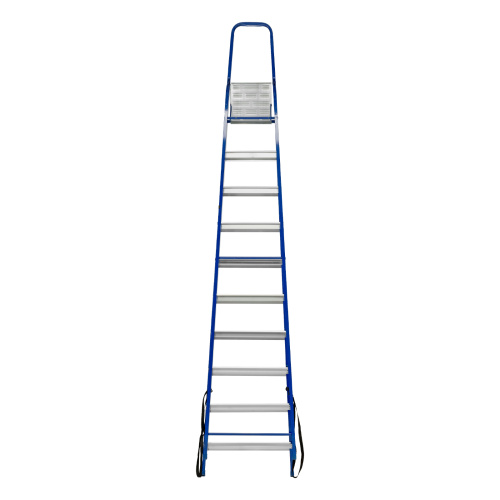 Стремянка, 10 ступеней, стальной профиль, алюминиевые ступени Сибртех по ценам производителя в Москве с доставкой по всей России