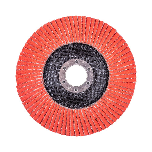 Круг лепестковый с керамическим абразивом для шлифования по нержавеющей стали FTL Everest 27 125 х 22,2 мм P40 по ценам производителя в Москве с доставкой по всей России