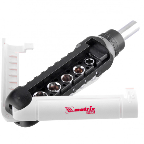 Отвертка реверсивная с набором бит и торцевых головок, 15 шт, CrV Matrix Pro по ценам производителя в Москве с доставкой по всей России