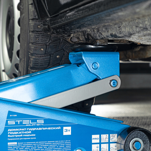 Домкрат гидравлический подкатной, 3 т, 120-450 мм, быстрый подъем, проф. Stels по ценам производителя в Москве с доставкой по всей России